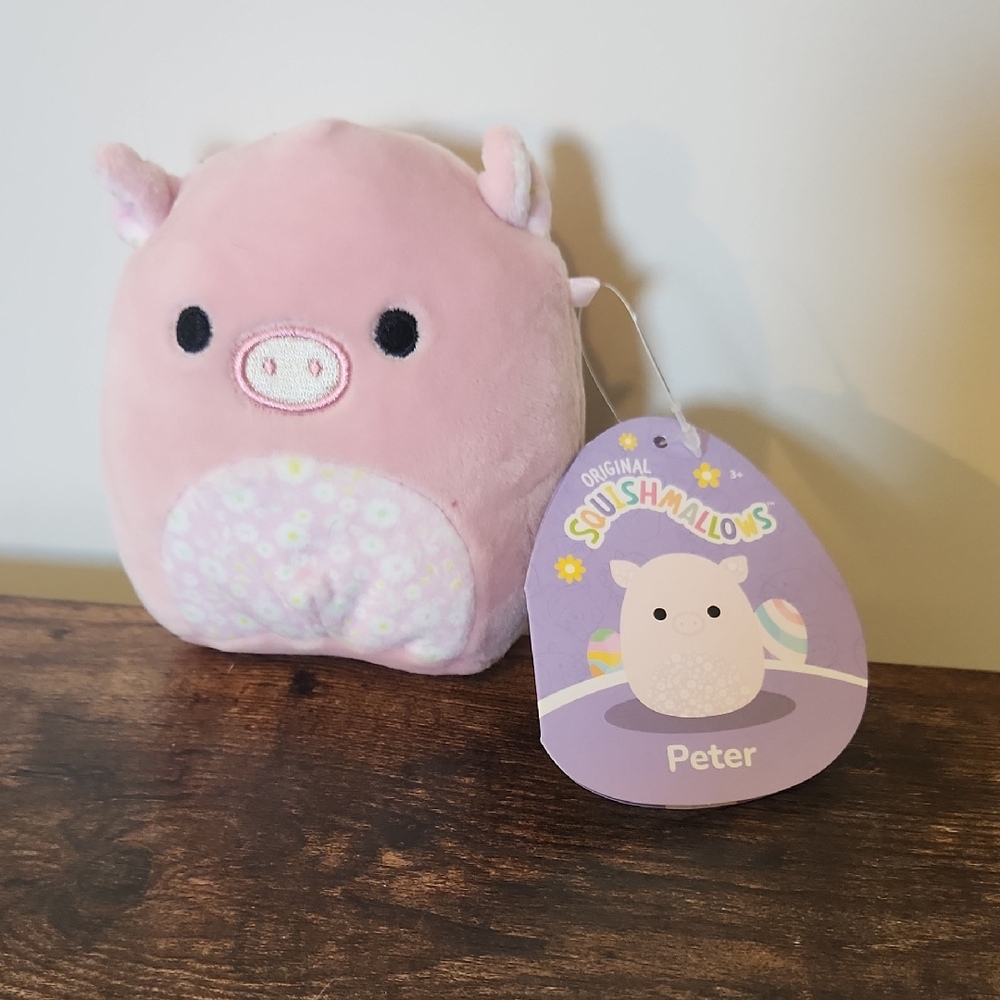 Peter Squishmallow Pink Pig Plush